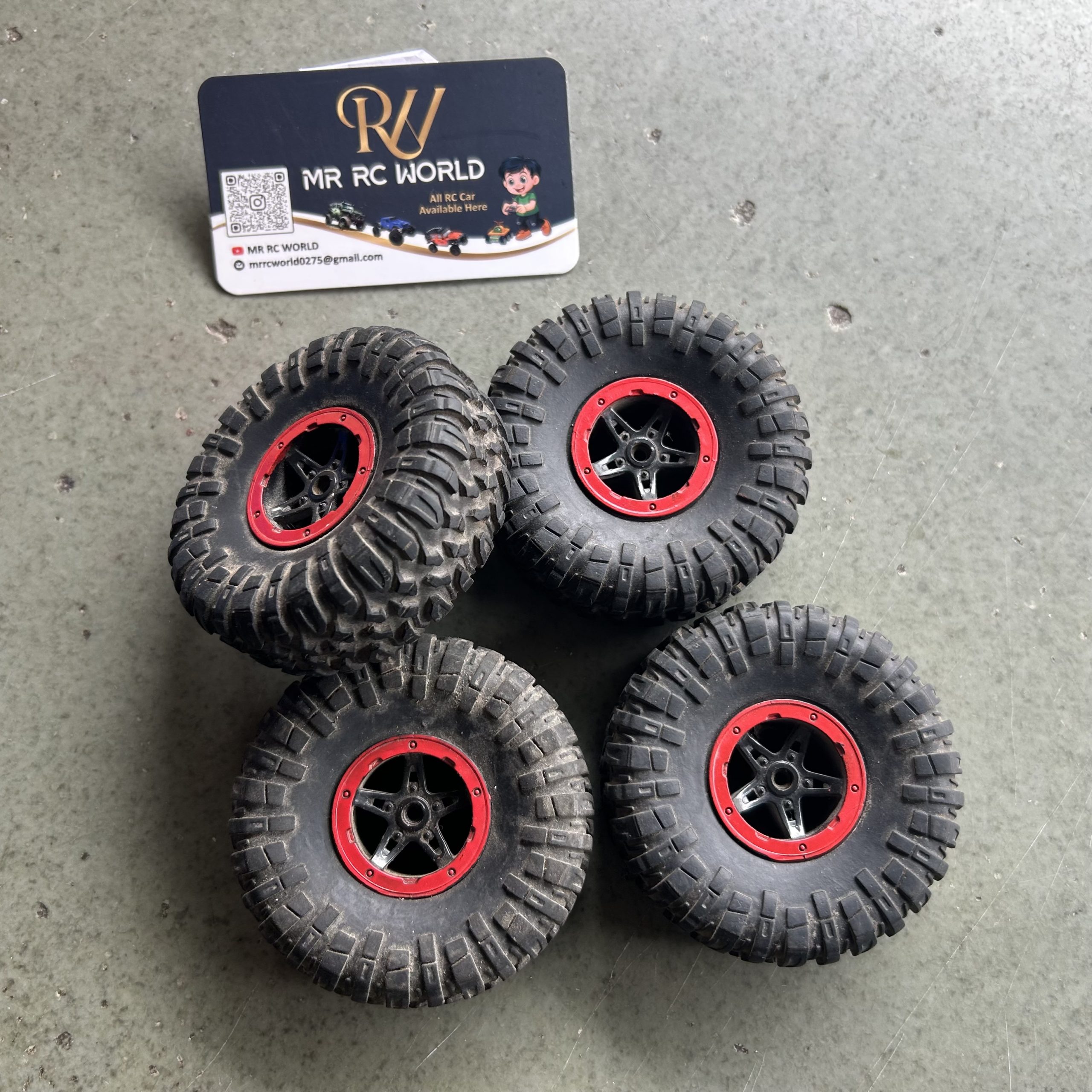 OFF-ROAD RC ROCK CRAWLER (75MM) RUBBER SOPKE RIM 4 PCS