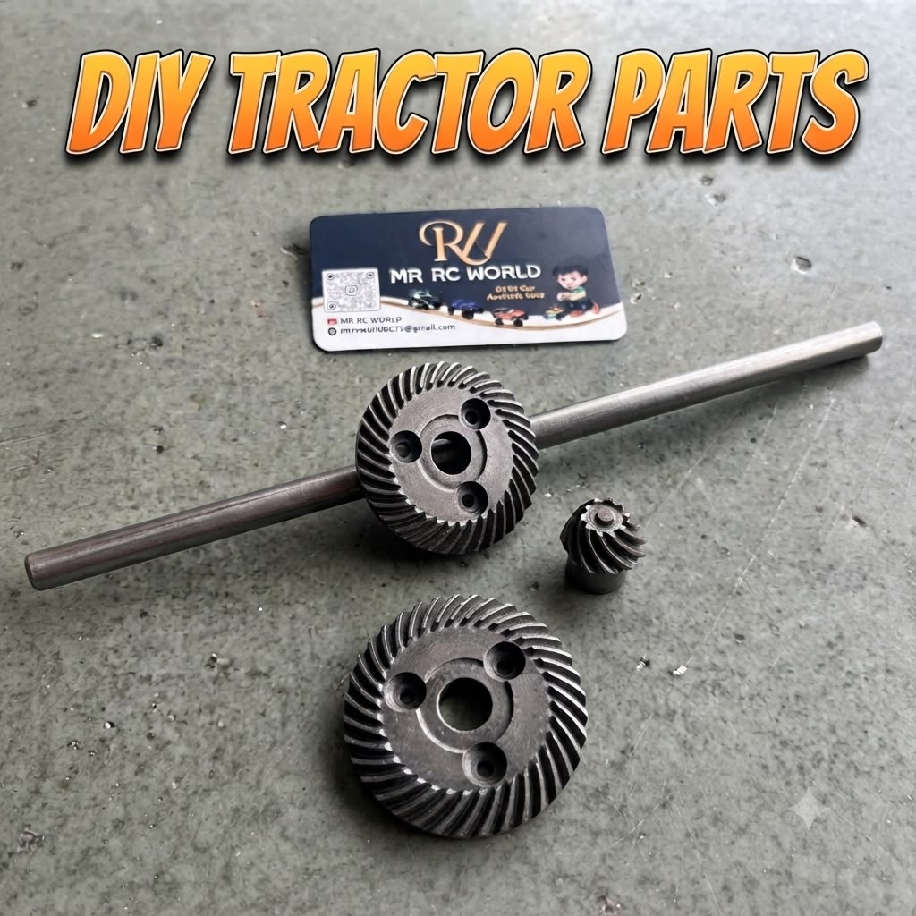 RC TRACTOR METAL SPIRAL BEVEL GEAR SET WITH DRIVE SHAFT COMBO