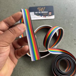 1 Metar Rainbow Ribbon Cable for Electronics, Arduino, and DIY Projects